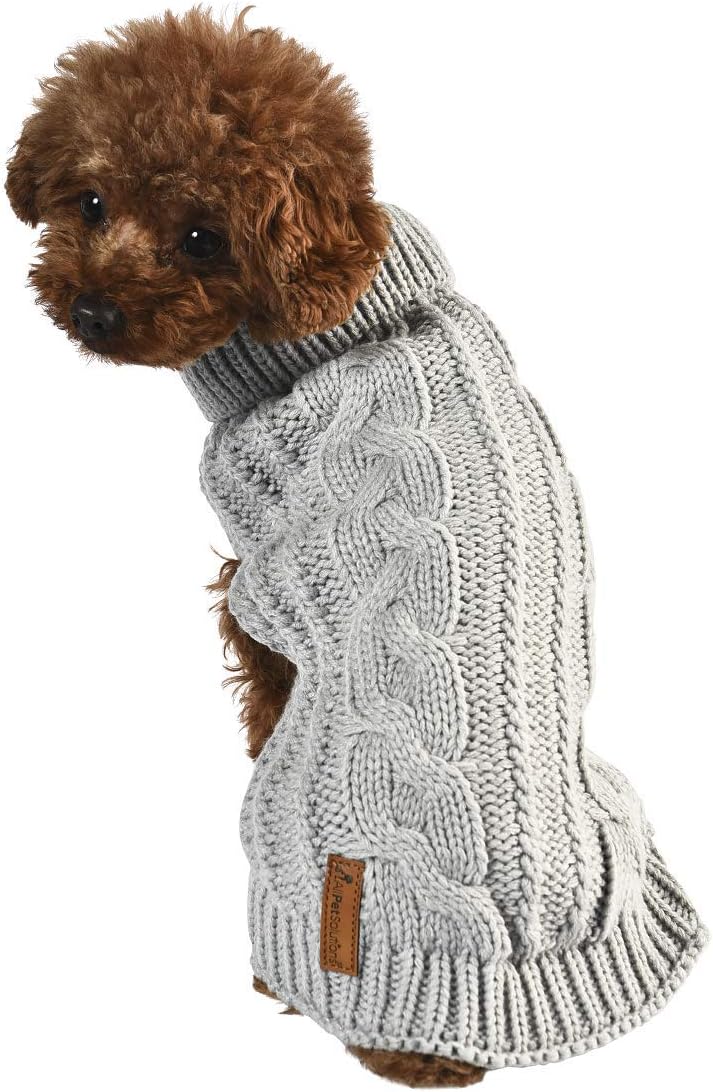 AllPetSolutions Fitted Puppy Sweater Warm Dog Jumper Knitwear, Luxury