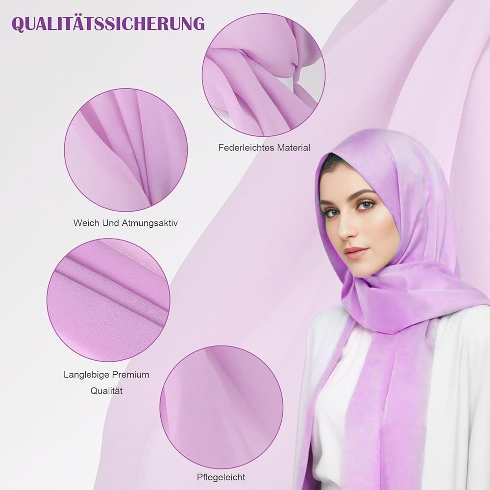 Hijab En Coton Modal Léger - Longueur 175 Cm - Doux Et Respirant - 32 Couleurs Disponibles