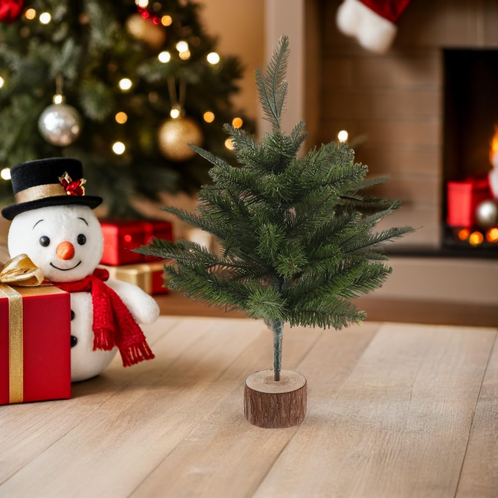 5 Stück Künstliches Tisch Weihnachts Mittelstück 45cm mit