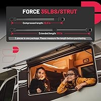 Vista 32 de BDFHYK C16-17796 20 inch 110Lbs/490N Gas Struts Shocks Lift Support for are Leer Camper Shell Topper Rear Window, Truck Bed Cover, Cabinet lid Door