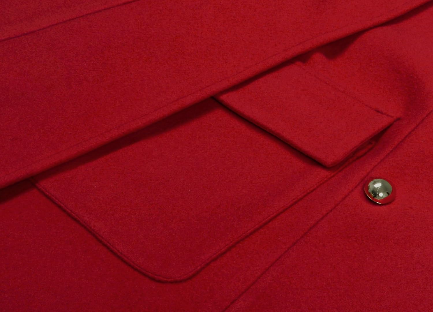 CHARTOU Women's Elegant Poncho Double-Breast Slit Sleeve Flowy Wool Blend Cape Cloak Coat - Image 4