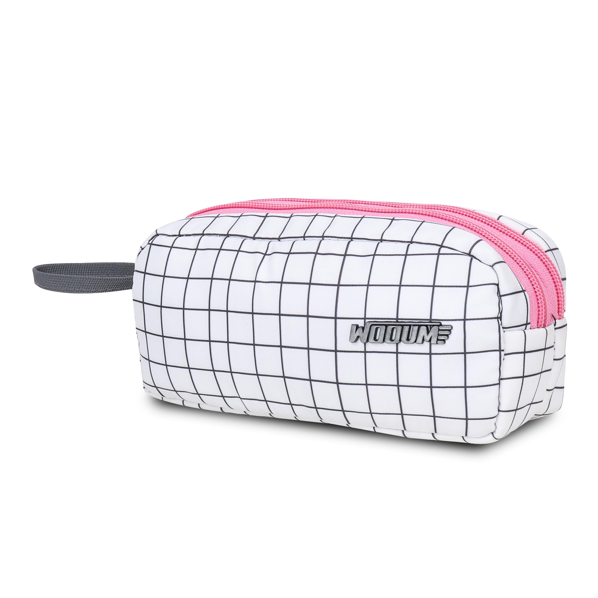 Wooum 2 Zipper Pencil Case Pen Case Pen Bag Pencil Bag Marker School Supplies Stationary Holder Bag Dor Girls and Boys - (White Checks) (B0CTMZKL3D) Amazon Price History, Amazon Price Tracker