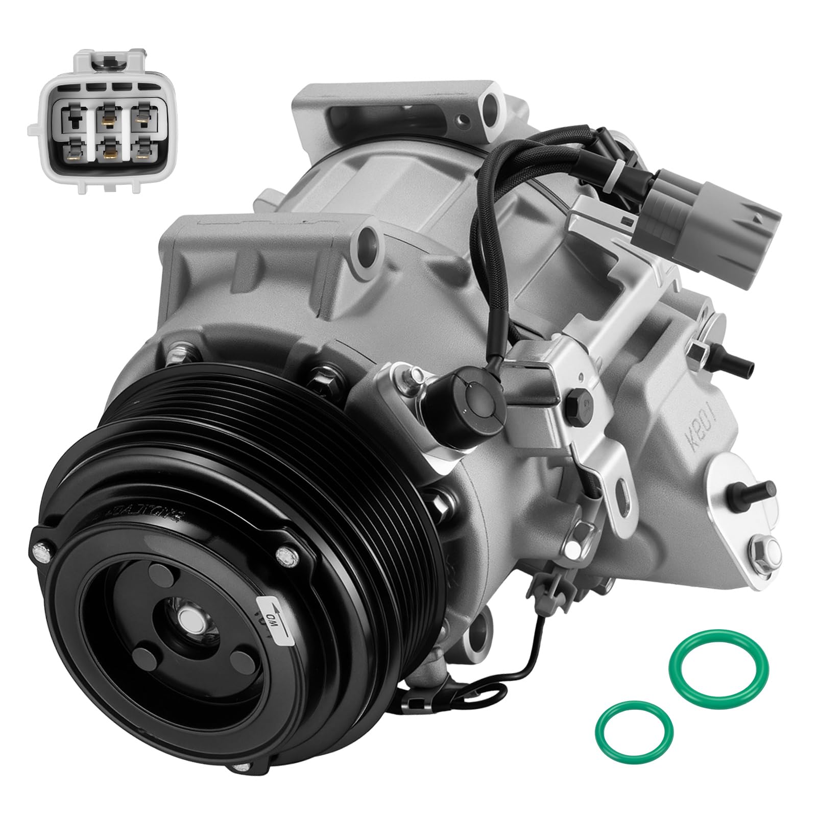 BDFHYK 158323 Air Conditioning A/C Compressor with Clutch Compatible with Toyota Highlander V6 3.5L 2008 2009 2010