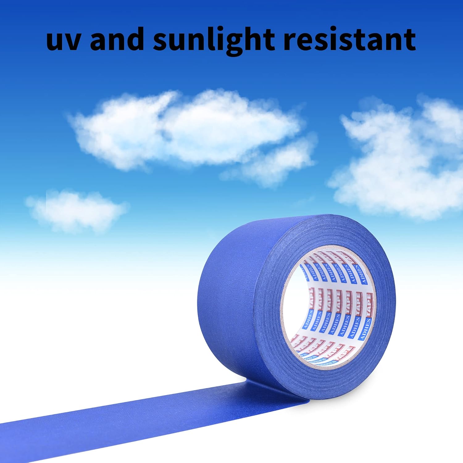 ADHES Blue Painters Tape, 2.83 inches x 60Yards, Masking Tape for Painting, Paint Tape No Residue Outdoor Anti UV Multi Surface Use