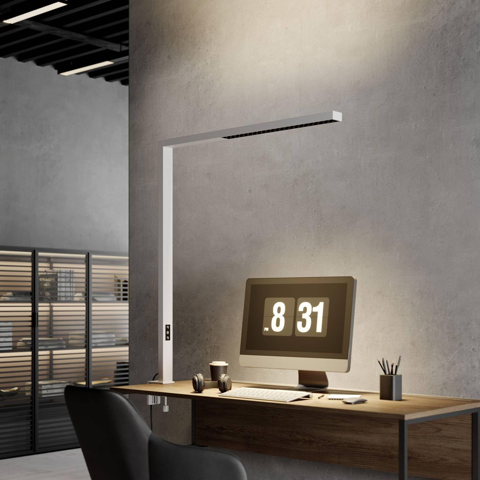 Arcchio dimmerabile (Moderno) colore Bianco, in Alluminio ad es. Studio & Ufficio lampadina inclusa