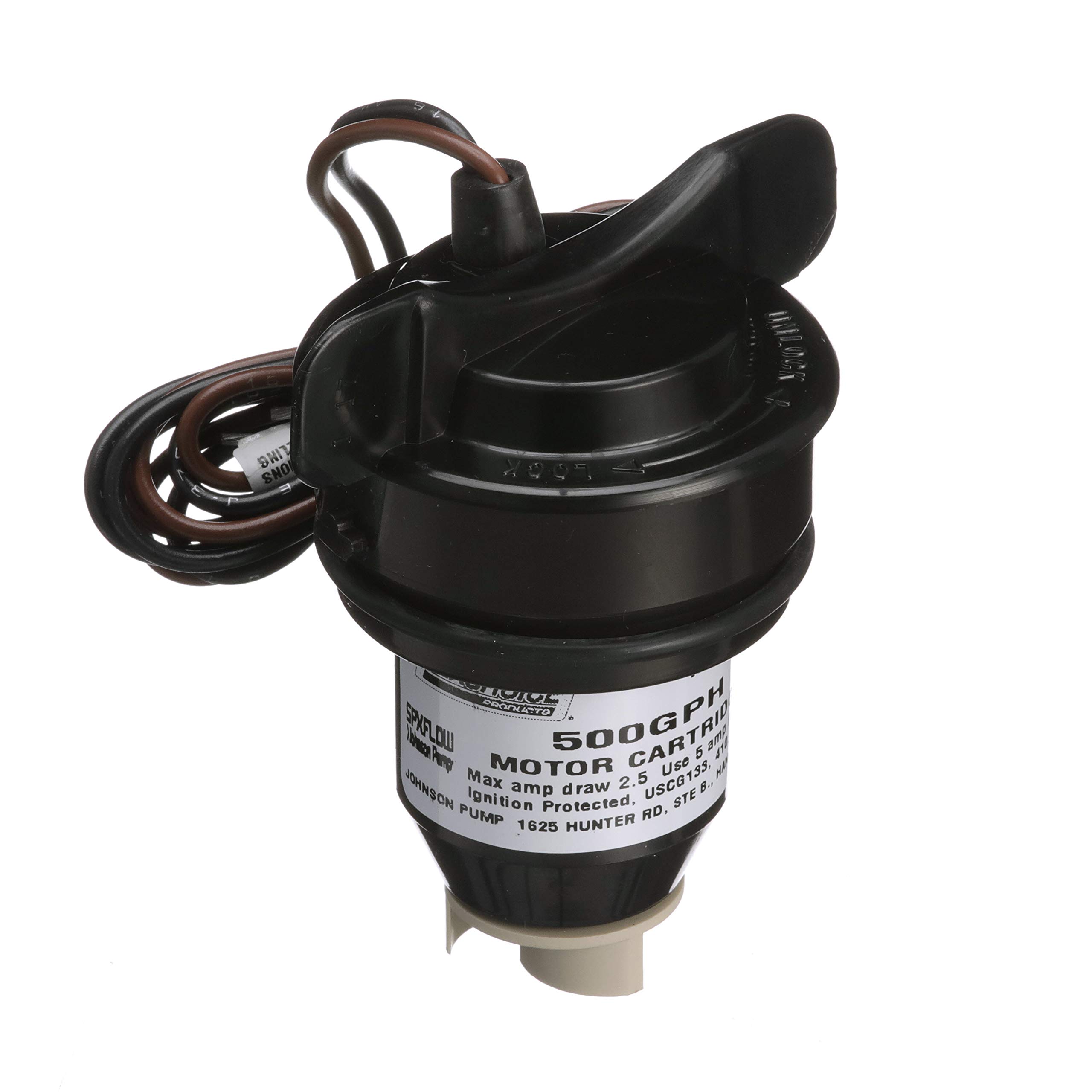 Seachoice Submersible Bilge Pump Replacement Motor Cartridge, 500 GPH, 2.5 Amps, 12V DC