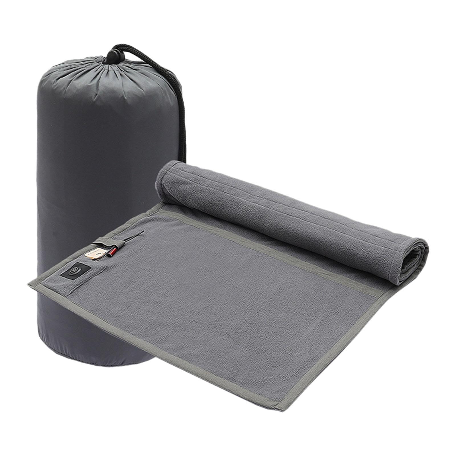 Colchoneta Térmica Multiusos para Saco de Dormir, Plegable, con Control de Temperatura, Aislante para Tienda de Campaña, Compatible con Alimentación U, Gris