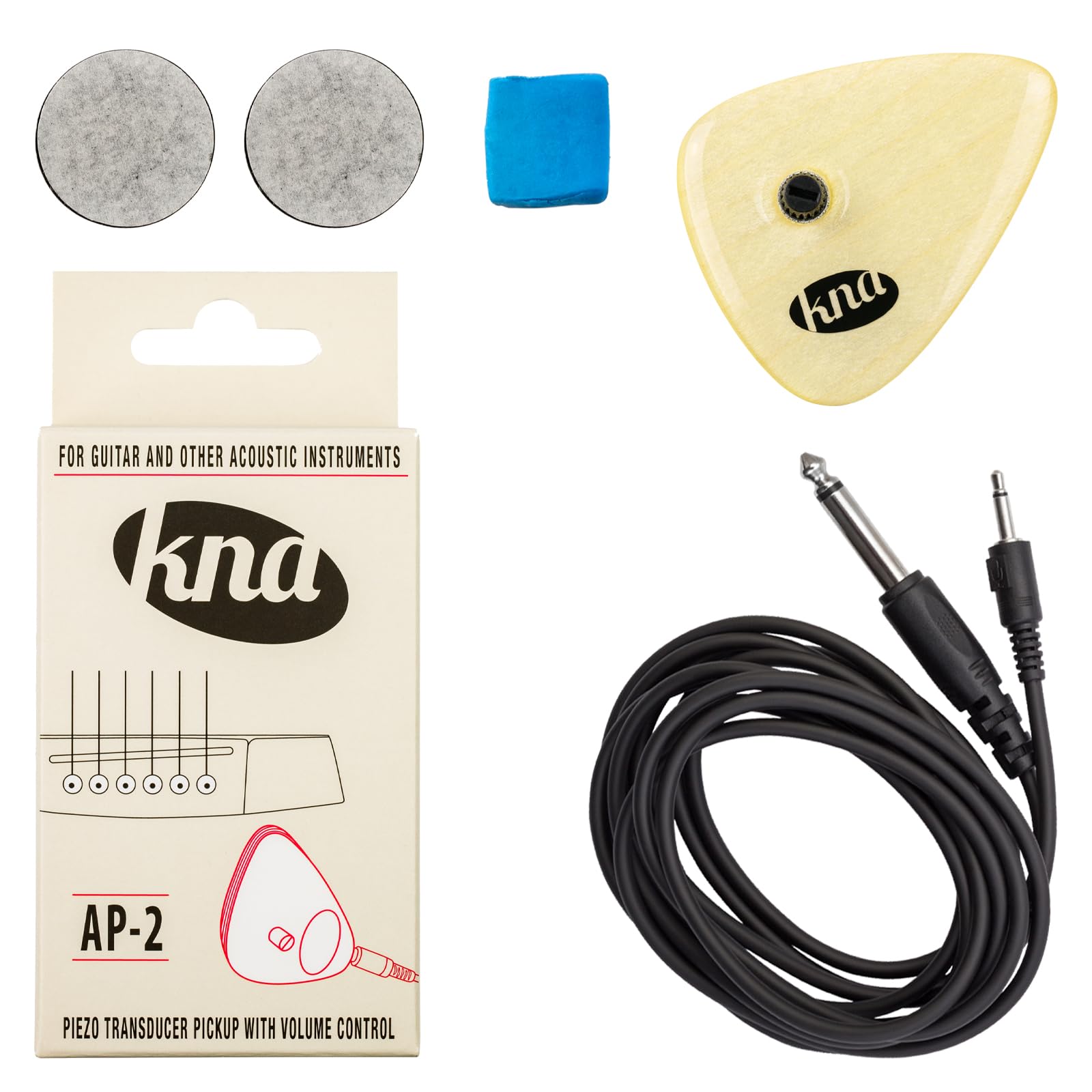 KNA pastillas Kna AP-2 – Pastilla para guitarra acústica con control de volumen