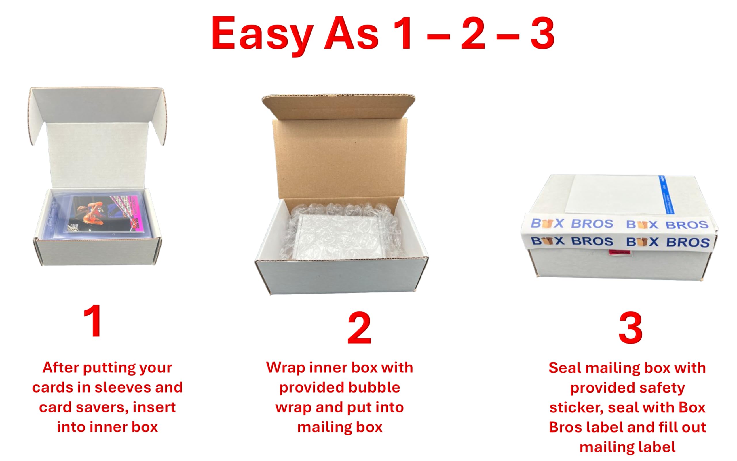 50 Card Grading Submission Kit PSA CGC SGC BGS Beckett with Protective Mailer Box,50 Card Savers Semi-Rigid Holders & 50 Tabbed Penny Sleeves : Toys & Games