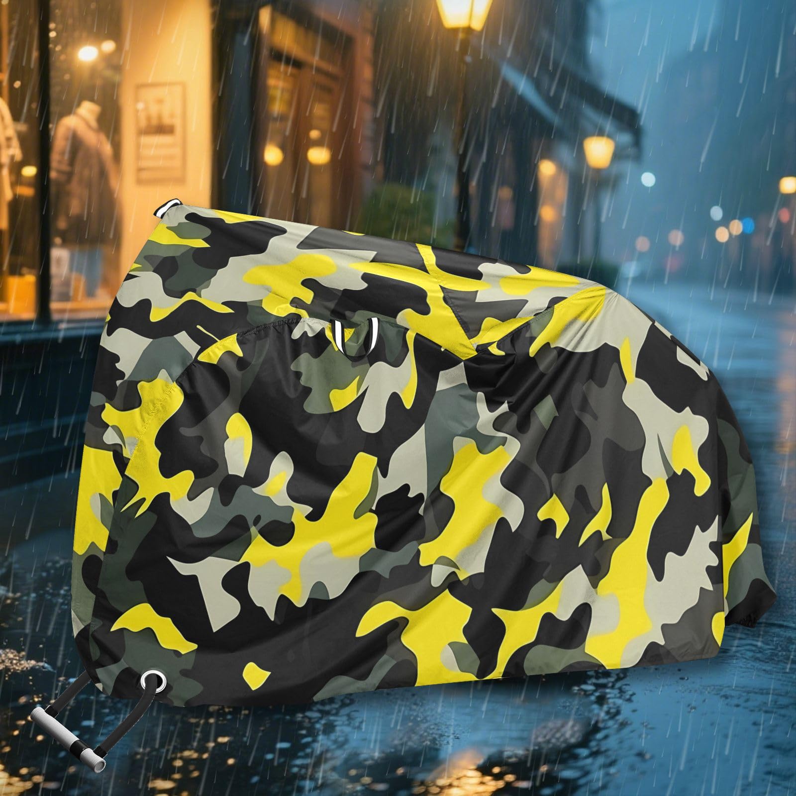 Housse de vélo d'extérieur imperméable avec trous de verrouillage, anti-poussière, pluie, neige, UV, convient à la plupart des capa para motocicleta
