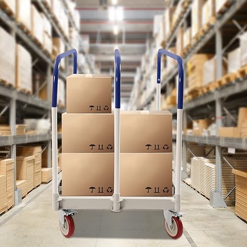 Miniatura 2 de Camión de panel de acero con ruedas giratorias carrito de panel de marco de acero capacidad de carga de 1500 libras 35 pulgadas de largo x 20