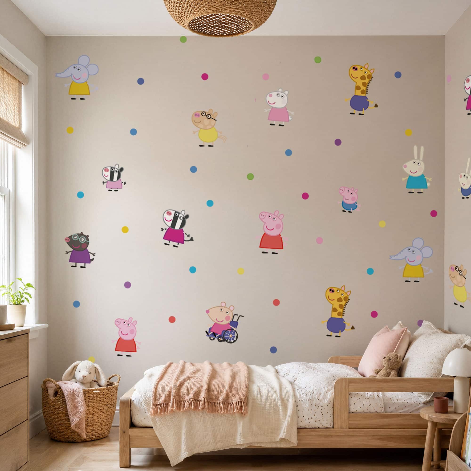 Stickerscape Peppa Pig And Friends Wall Sticker Pack Children's Bedroom Playroom Décor Self-Adhesive Removable from B&Q