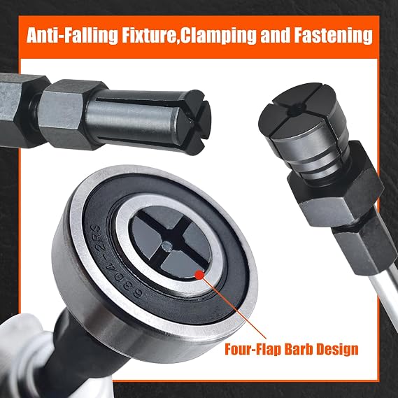 12-Pcs 8-32MM Blind Hole Inner Bearing Puller Kit with Slide Hammer and Expandable Collets for Auto & Motorcycle