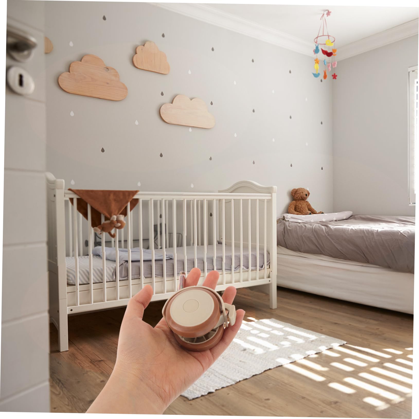 Roulettes Pivotantes en Caoutchouc Frein pour Lit Barreau Bébé, Roulettes Silencieuses à Roue Double, Adaptées pour Meubles et Chariots Beige