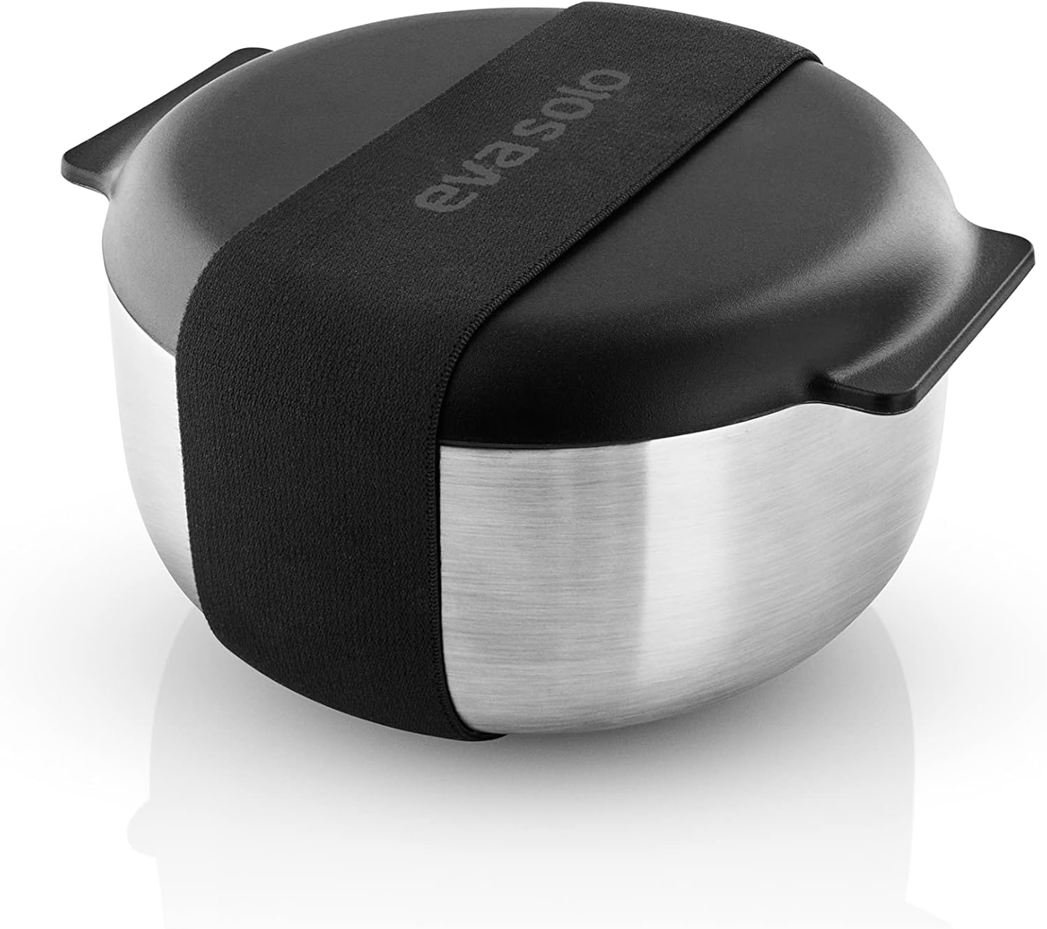Eva Solo | To Go Lunchbox | Keeps chilled food cool for longer when you take it out of the fridge – Insulated Bowl & Double-walled Lid with an Elastic Band | Steel/black