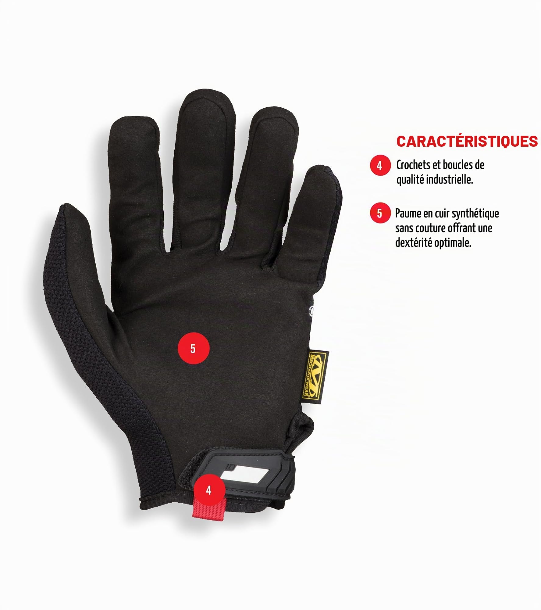 Mechanix Wear - Original Work Gants (X-Large, Noir)