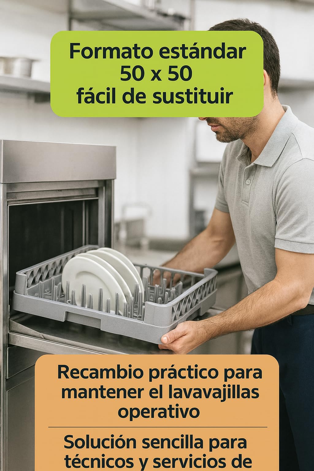Universal Dishwasher Basket 50 x 50 cm Heavy Duty Polypropylene for Professional Kitchen Bars Hotels Pub Bar