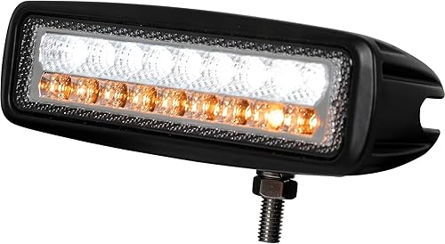 Miniatura 8 de Buyers Products 1492233 - Luz de inundación LED de 6.5 pulgadas con lente estroboscópica y rectangular, 1710 lúmenes, plomo de 18 pulgadas con