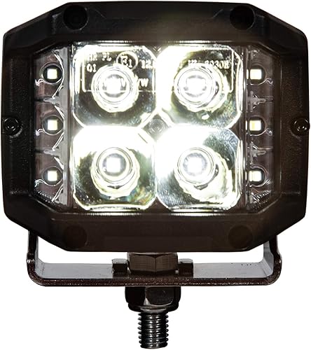 Buyers Products Luz de combinación rectangular LED transparente de gran angular ultra brillante de 4 pulgadas por 3 pulgadas