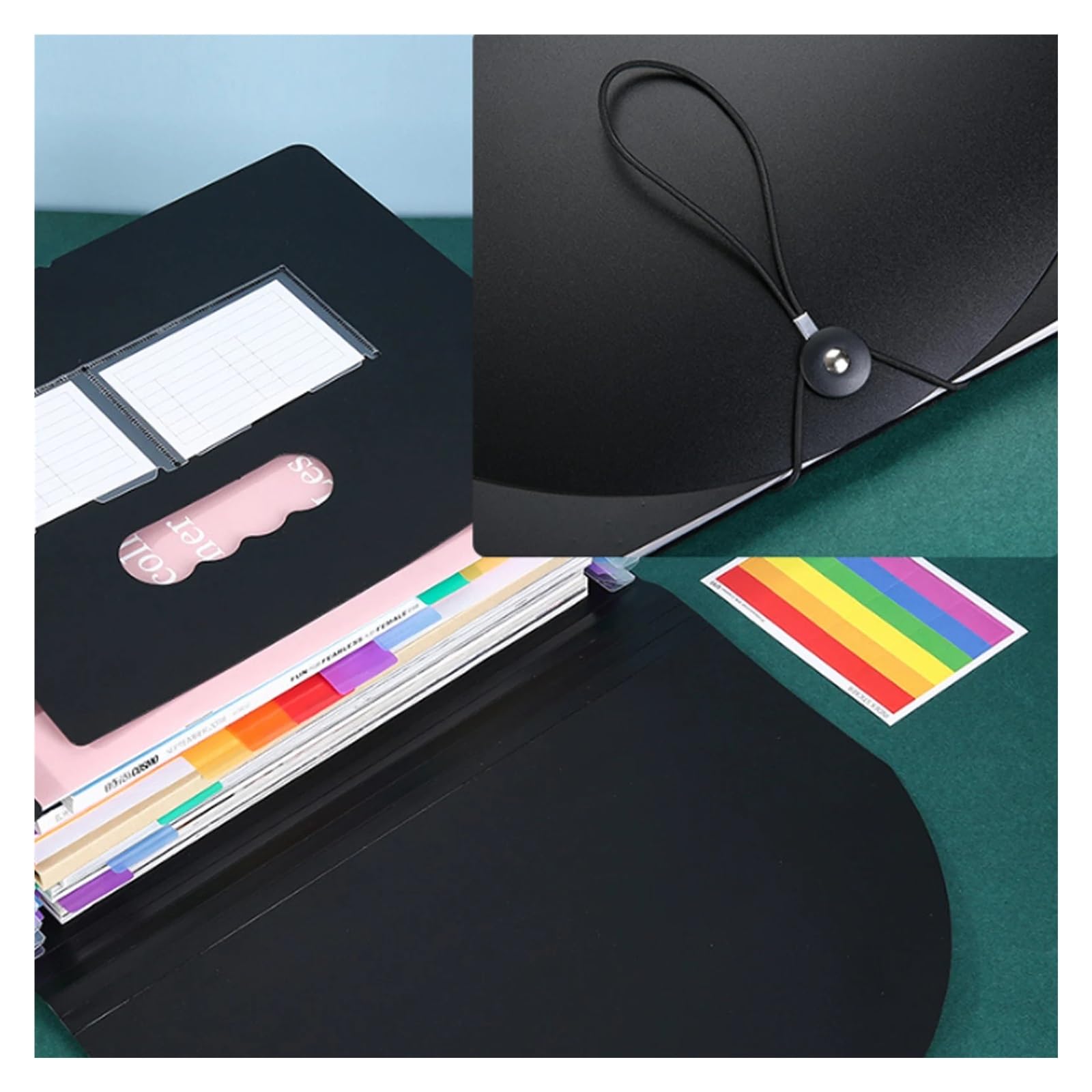 Carpeta expansible, Carpeta de acordeón A4, Organizador expandible con 13/25 Bolsillos for Aula, Oficina, hogar y Viajes(25)