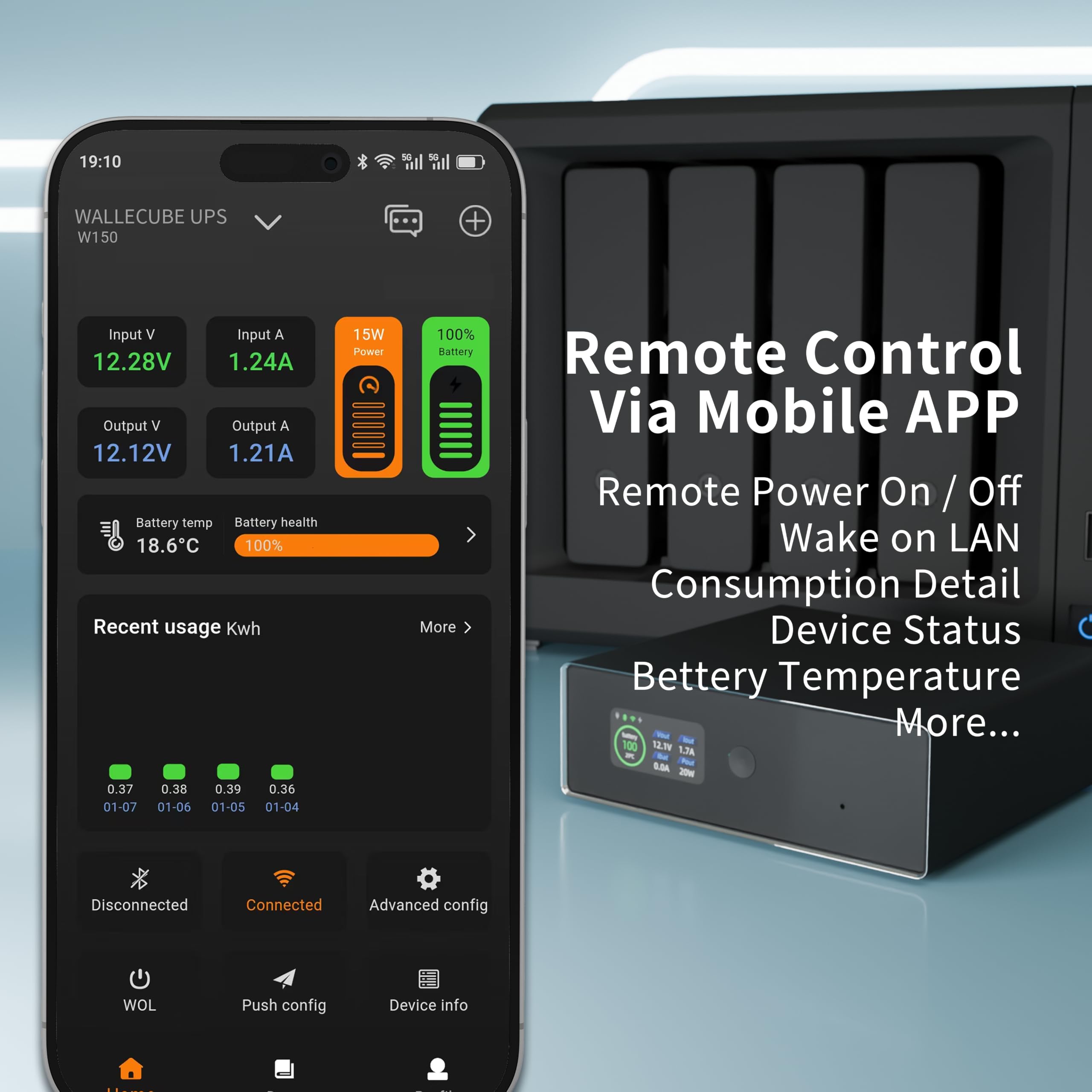 UPS para fuente de alimentación ininterrumpida NAS de 150 W CC