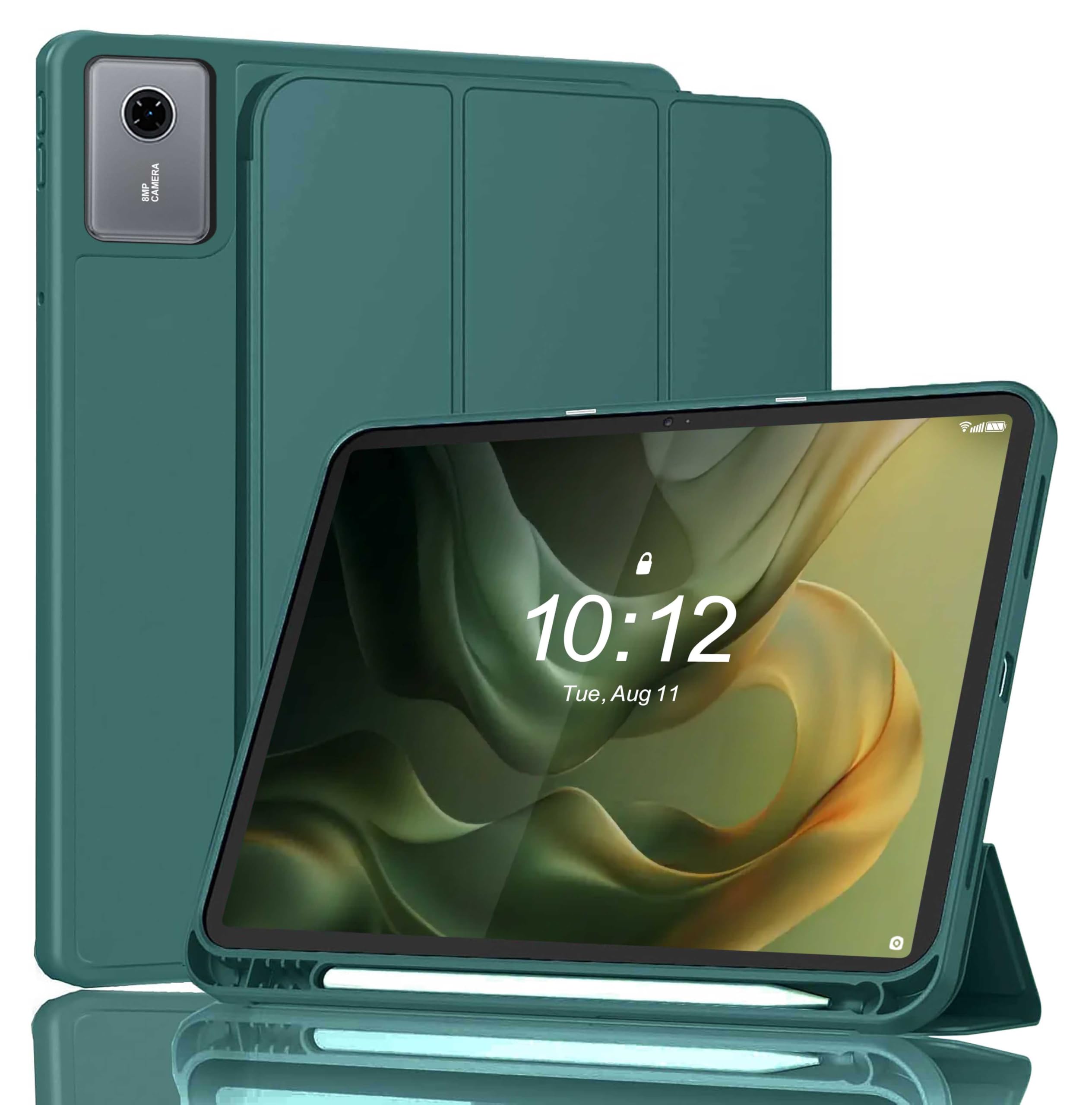 ProElite Cover for Motorola Pad 60 Neo 11 inch 2025 case Cover, Soft Flexible Flip Case Cover for Motorola Pad 60 Neo 11 inch 2025 with Pen Holder [Recoil Series] - Dark Green-image-49