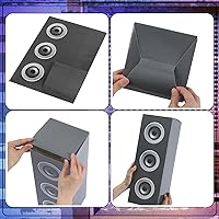 Vista 3 de 4 Pcs 80s 90s Party Decorations Hip Hop Party Favor 16.5 x 5.9 x 5.9 Inches Large Paper Boombox Boxes for Retro 1980s 1990s Theme Music Neon