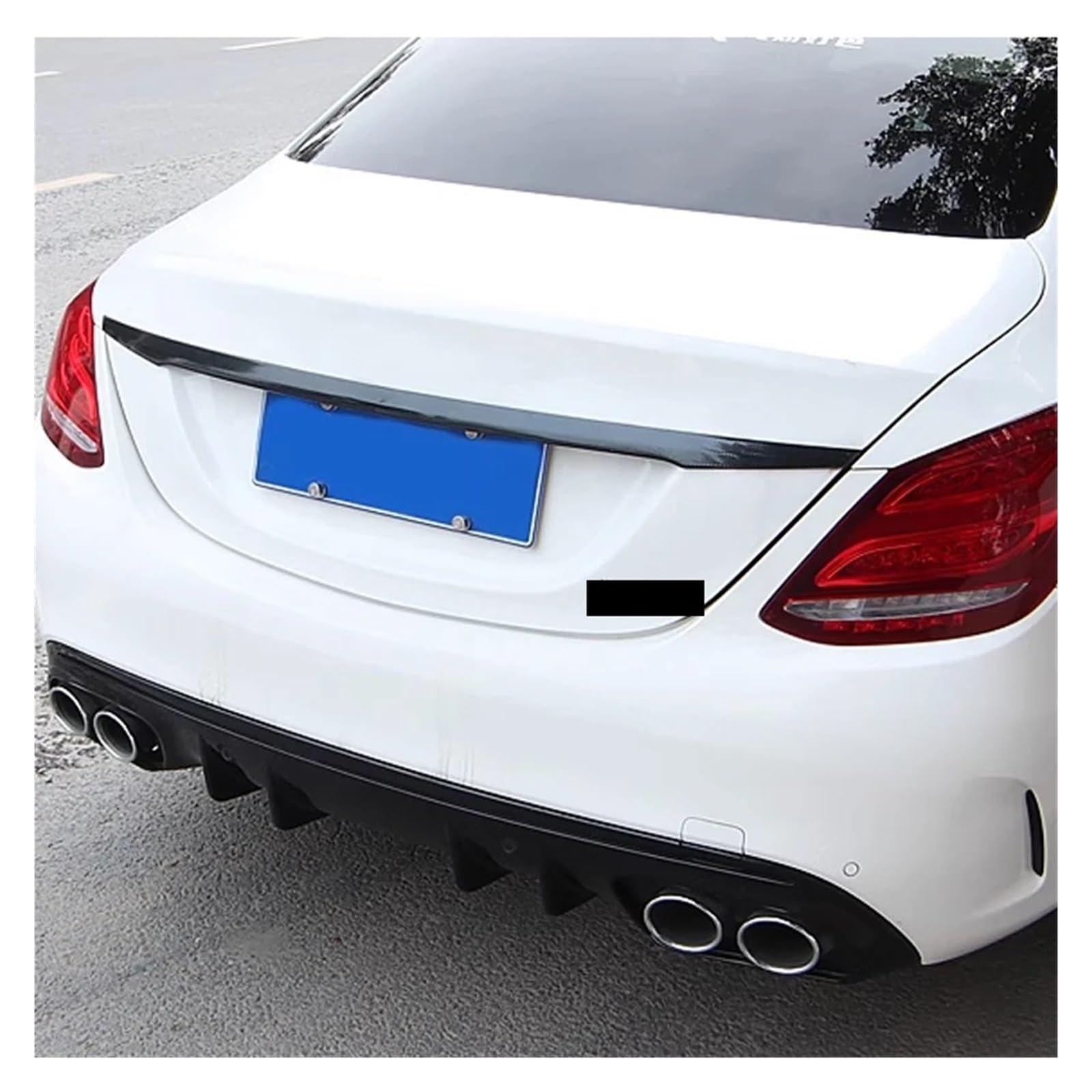Steel Rear Tailgate Trunk Lid Cover Trim Compatible for Benz C-Class W205 2015-19 2020 2021 Car Exterior Accessories — view 6