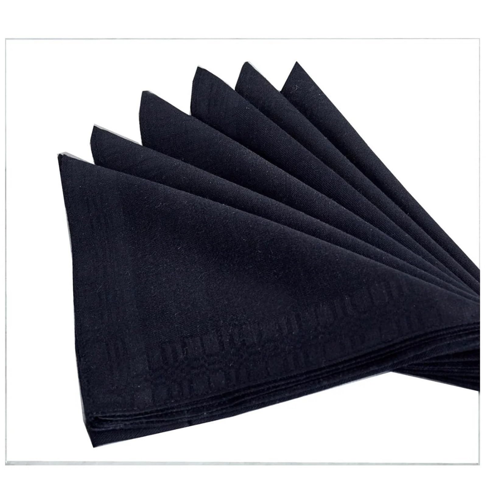TaschentüCher Herren-Taschentücher aus weicher Baumwolle, schwarzes Taschentuch, 6er-Pack