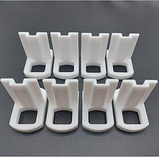 Lot de 8 Guides pour porte de placard coulissante en T Pour Rail Sans Roulette - Accessoire Pi&egrave;ce de Rechange Pour Coulisse.