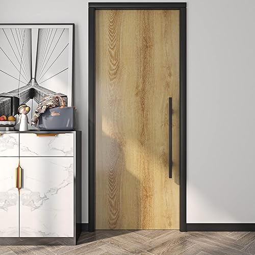 Miniatura 3 de Livelynine Papel tapiz de madera de roble de 15.8 x 394 pulgadas, para encimera de cocina, papel adhesivo impermeable para escritorio, vinilo mate