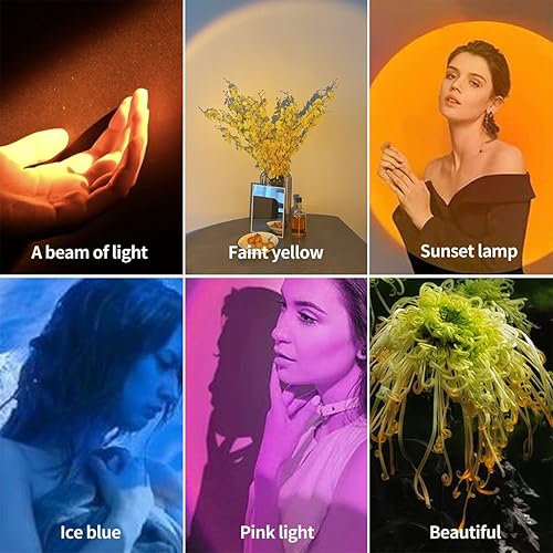 Miniatura 2 de Linterna ámbar recargable – Lámpara de puesta de sol 4 en 1 con luz cálida de 1800 K para el cuidado de los ojos y la fotografía Luz de relleno –