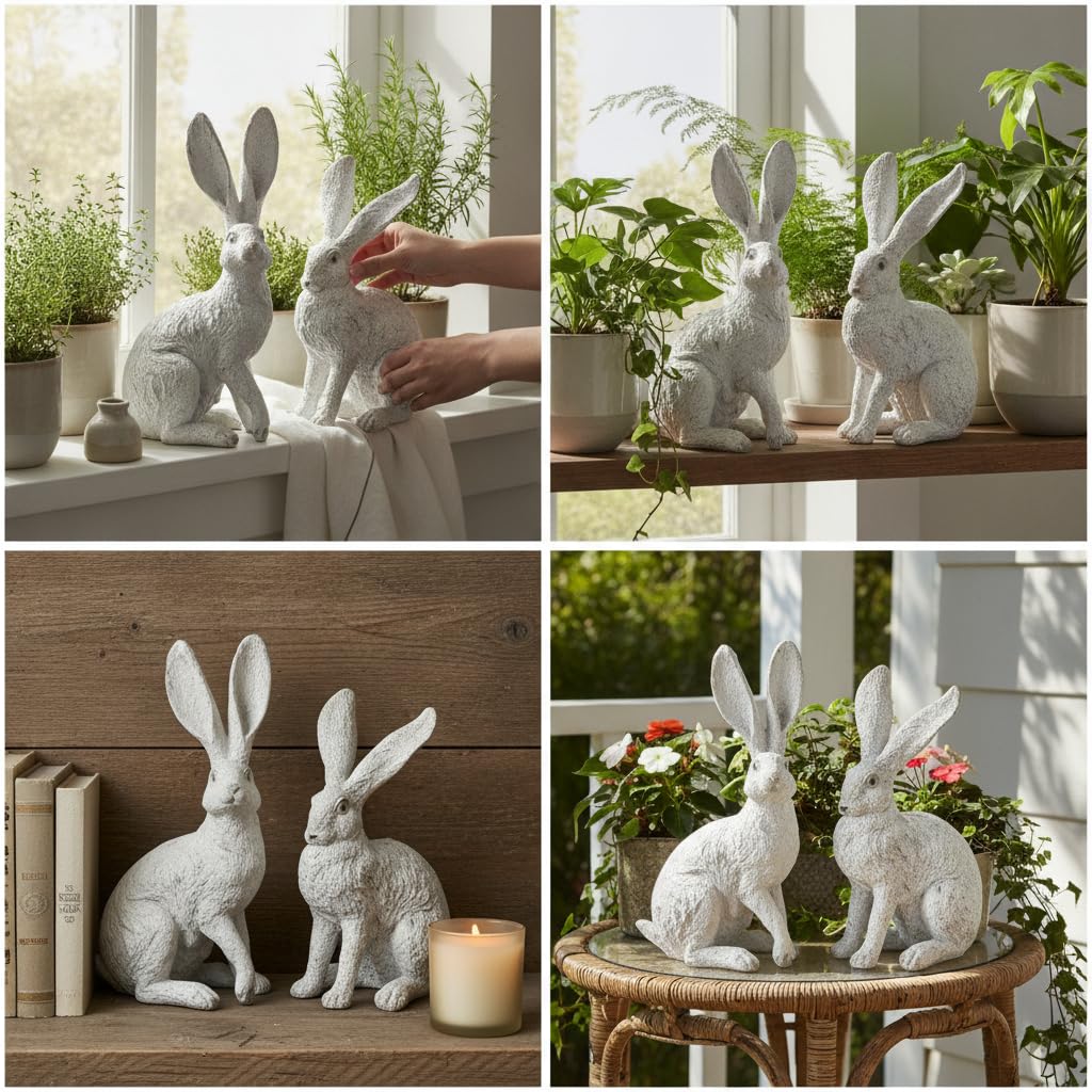 Figuras Conejos corativas, Pareja, Conejos