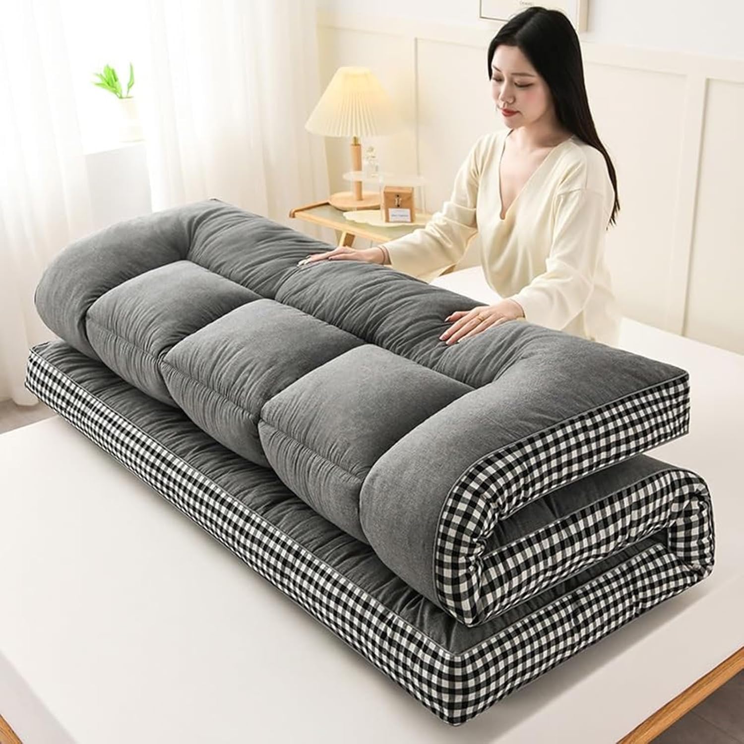 Matelas Tatami Matel-up Pliable Matelas Futon Japonais 140x200 Matelas De Sol Japonais Épais Matelas De Futon Épais(D,1.5mx2m)