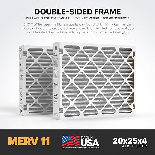 Miniatura 68 de BNX TruFilter MERV 13 - Filtro de aire para horno de CA de 20 x 20 x 1 pulgadas (paquete de 4) - Fabricado en Estados Unidos - Filtros de aire