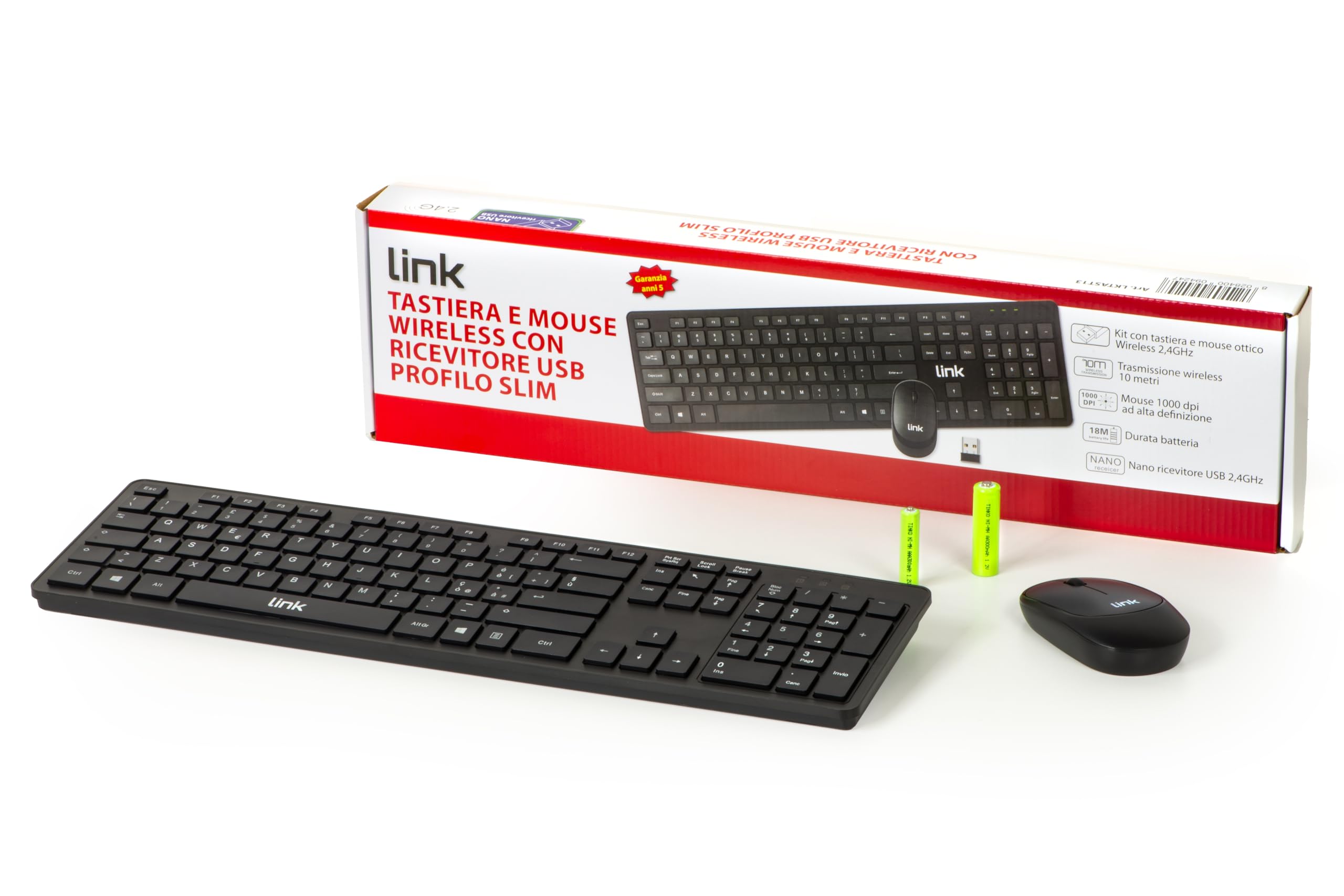 KIT TASTIERA ITALIANA 108 TASTI E MOUSE OTTICO CON Cavo Usb