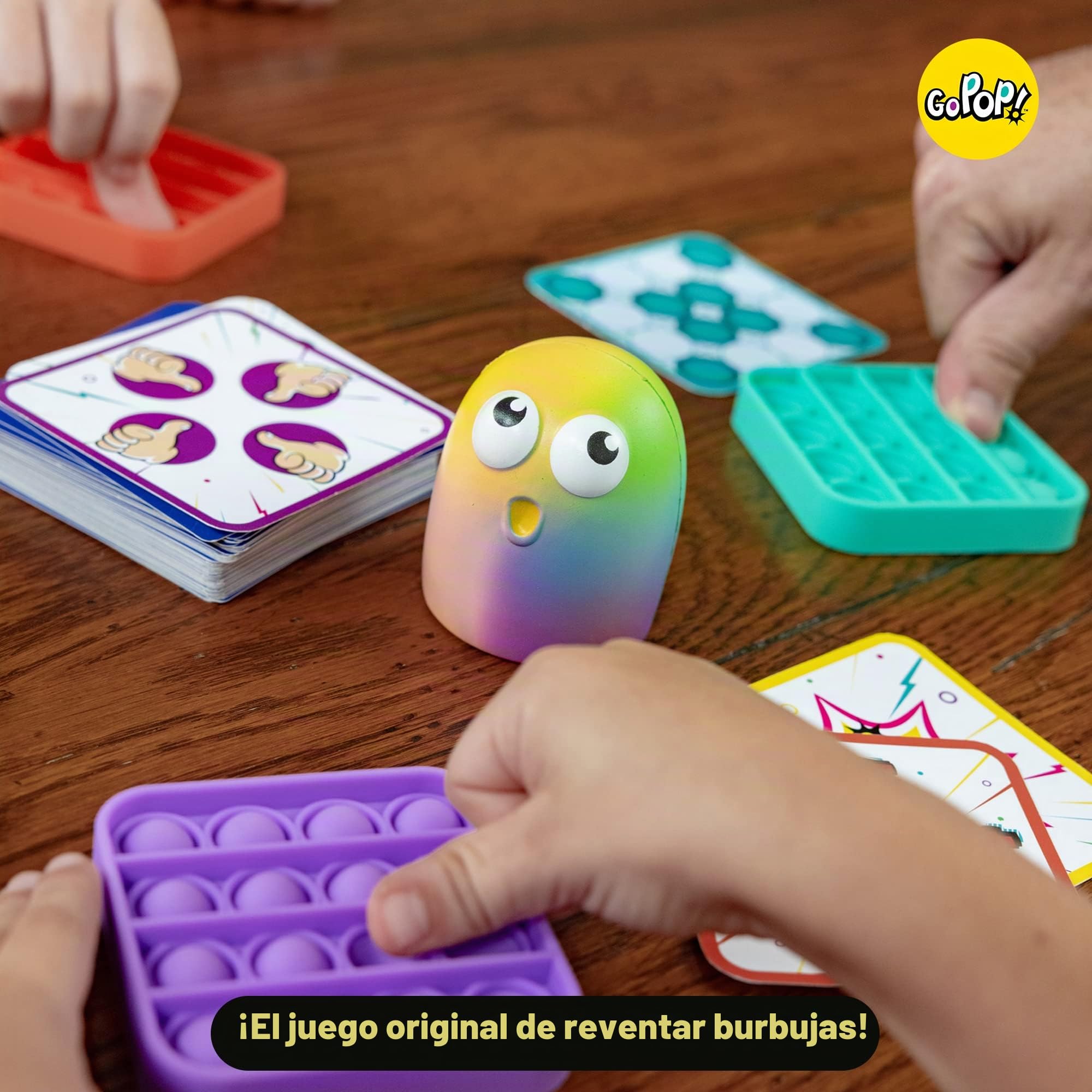 FoxMind Juegos: Go Pop! Presto, Fidget Popping Game, Family Fun Game, incluye 4 ediciones exclusivas de Go Pop, de 2 a 4 jugadores, para edades de 6 años en adelante