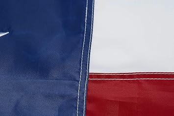 Homissor Texas Flag 5x8 Feet - Embroidered Star Sewn Stripes Outdoor Heavy Duty 210D Oxford Nylon Flags Vivid Color - Canvas Header Brass Grommets and 4 Stitch Hemming USA Flag