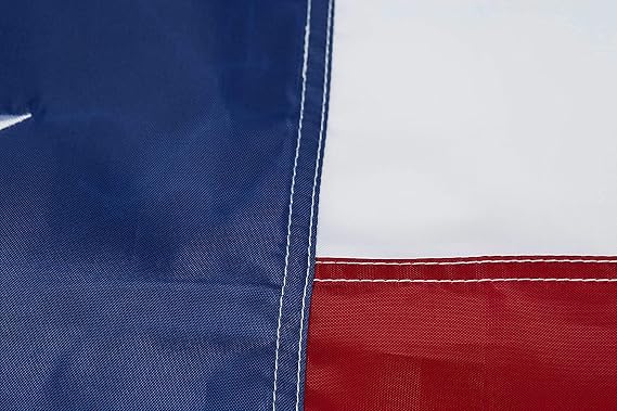 Homissor Texas Flag 5x8 Feet - Embroidered Star Sewn Stripes Outdoor Heavy Duty 210D Oxford Nylon Flags Vivid Color - Canvas Header Brass Grommets and 4 Stitch Hemming USA Flag