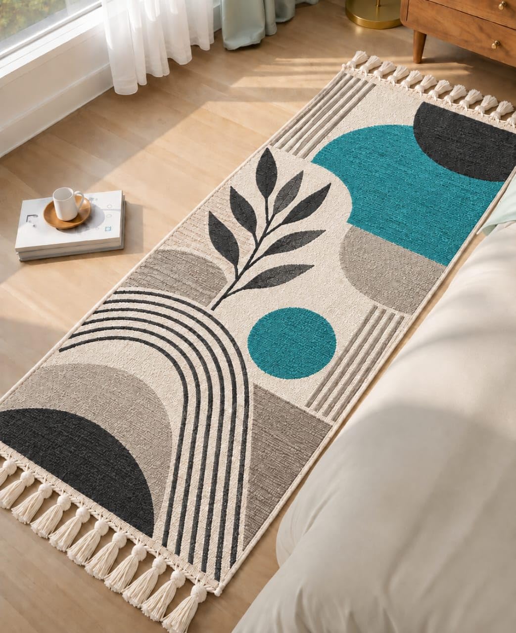 Cotton Bed Runner - 22x55 Inches, Brown -10