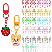 72Pcs Colorful Swivel Snap Hook Keychain Clips, 12 Color Lobster Claw Clasps for DIY Crafts, Jewelry Making & Bag Charms