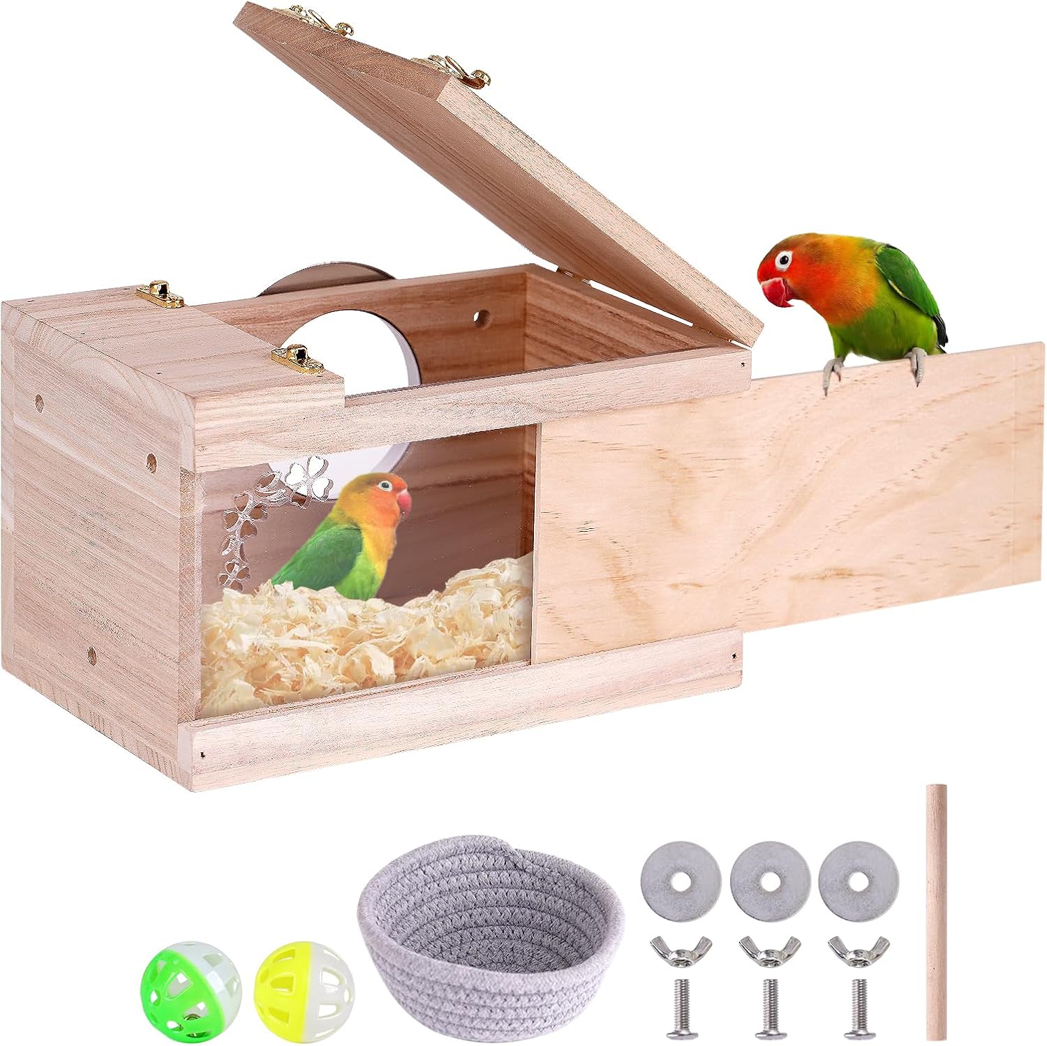 bird nesting box for cage