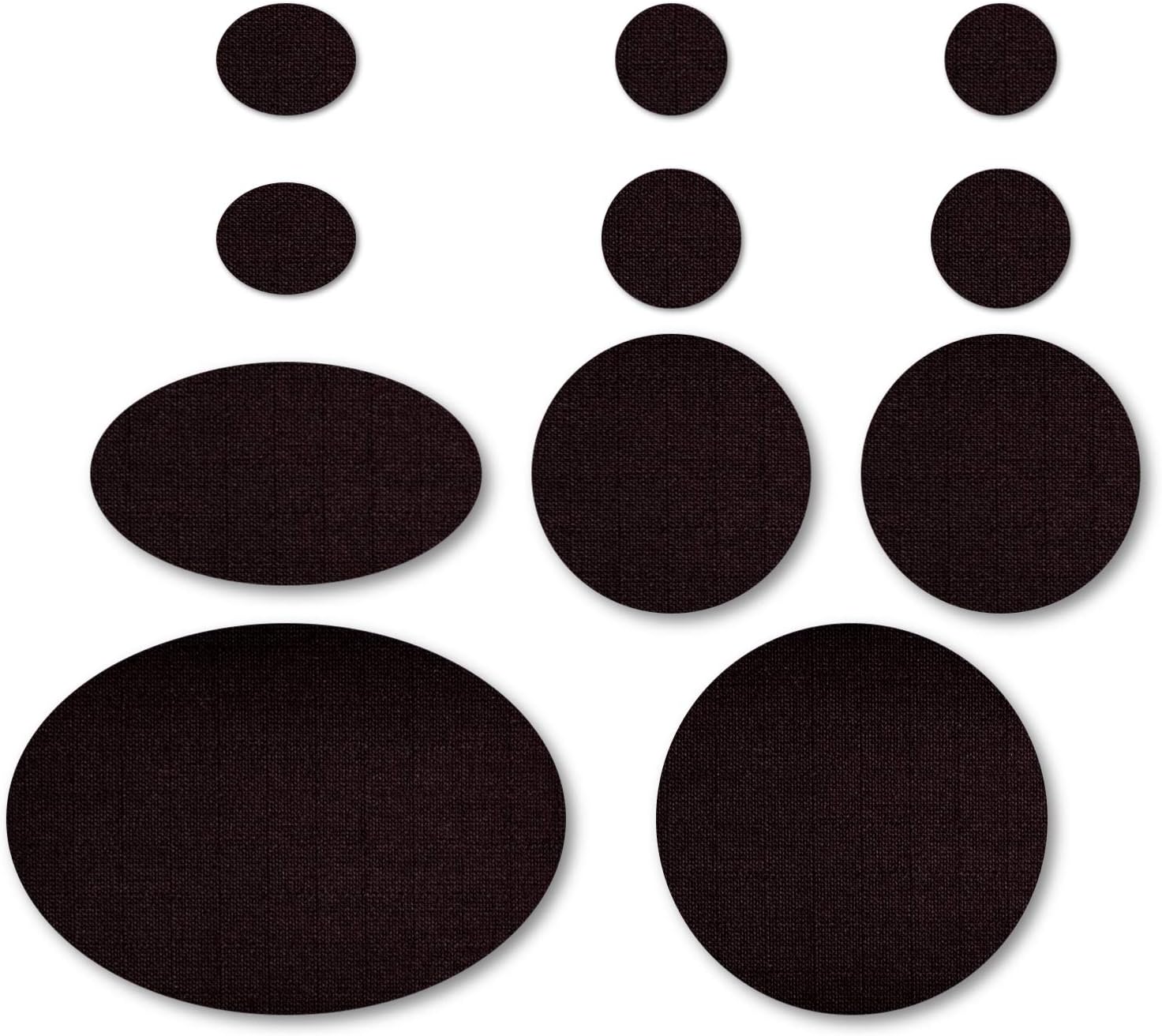 Nordtown Puffer Down Jacket Repair Patches | Black, Self-Adhesive, Pre-Cut, Waterproof, Subtle, Rip-Stop Nylon Fabric to Fix Jackets, Tents, Sleeping Bags, Ski Pants (11 Pieces)