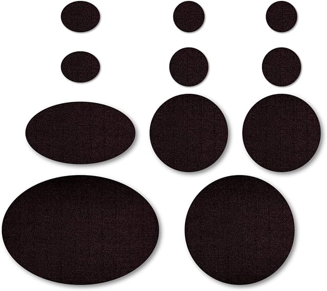 Down Jacket First Aid Repair Patch Kit Self Adhesive 14 Colors (Black)