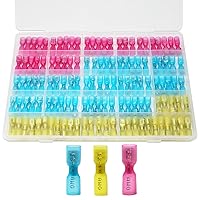 Vista 9 de 100 conectores de pala, terminales de pala termorretráctiles 16-14 AWG, conectores de alambre hembra