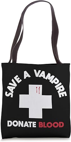 Bolsa de regalo divertida de Navidad con texto en inglés "Vampire Bite Blood Bloody Humor"