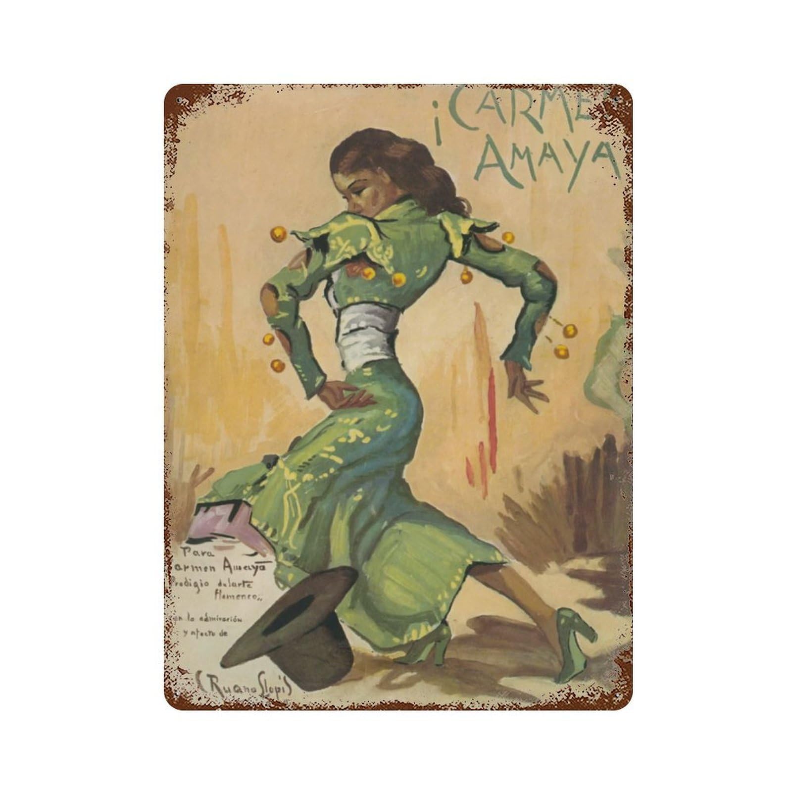 xiaoxiaoshen Opera Carmen Vintage Entertainment Wall Decor Art Metal Tin Poster Modern Home Decor Art Home Bar Shop Decorations Vintage Sign 40x30cm
