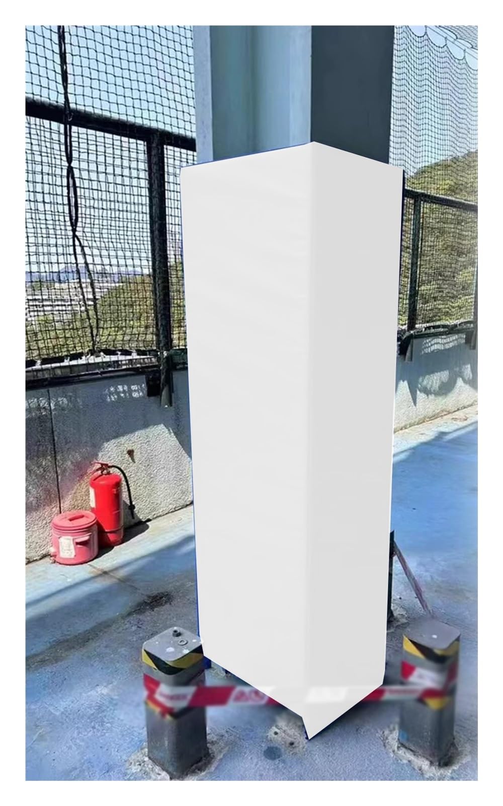 Protector de poste de baloncesto impermeable con espuma de cobertura completa para garaje