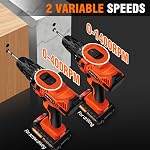 EFAN 21V Cordless Power Drill Combi Driver Electric Screwdriver Tools Kit,2 Variable Speed 25+1 Torque Setting,29pcs Drill/Driver Bits,Orange