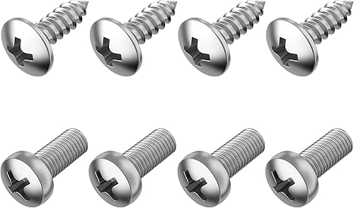 Prime Ave Tornillos de matrícula de acero inoxidable compatiblesde repuesto para Mazda